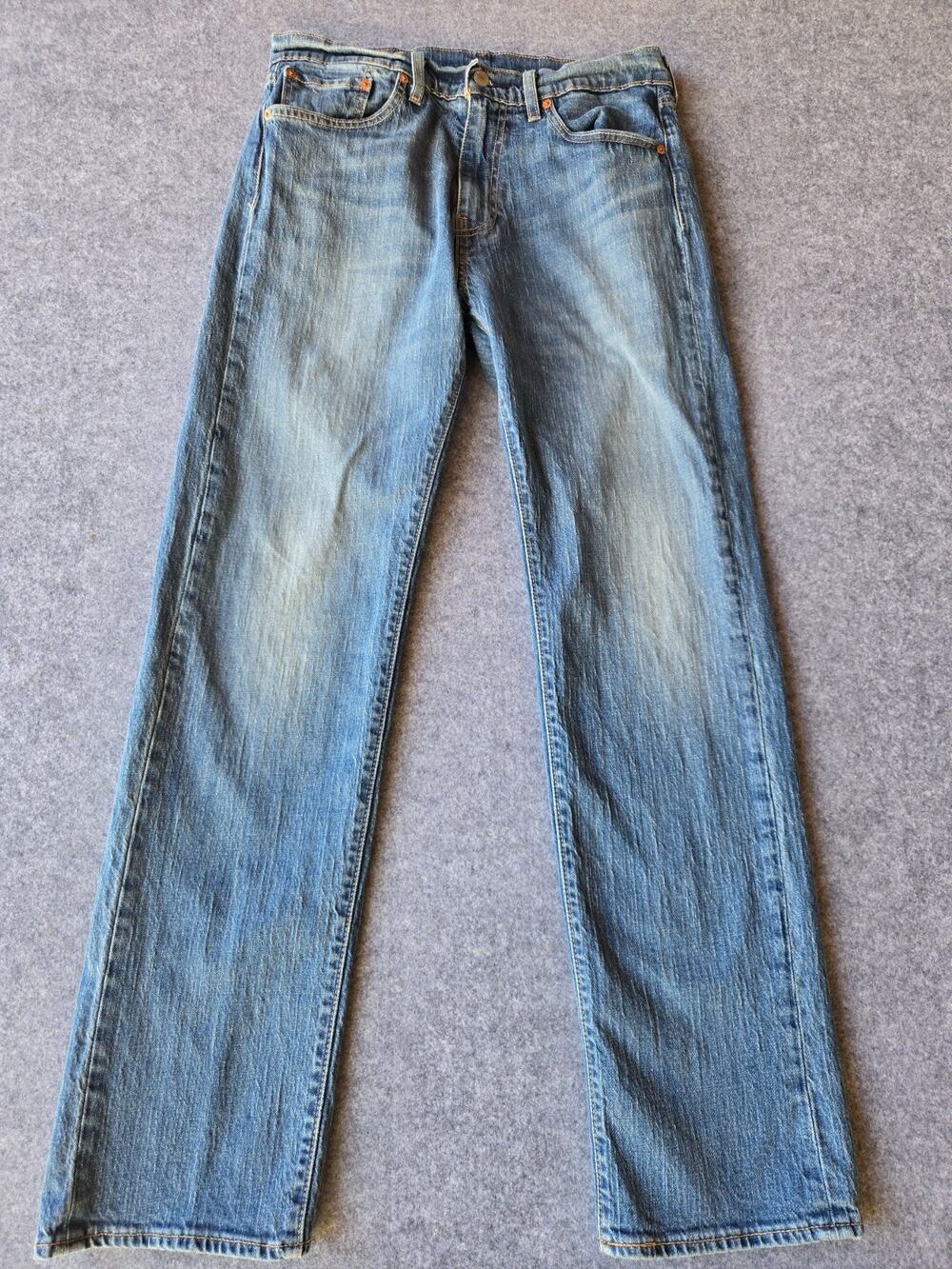 Levi's Men's 505 Jeans Blue Medium Wash Straight Leg Red Tab 32x31